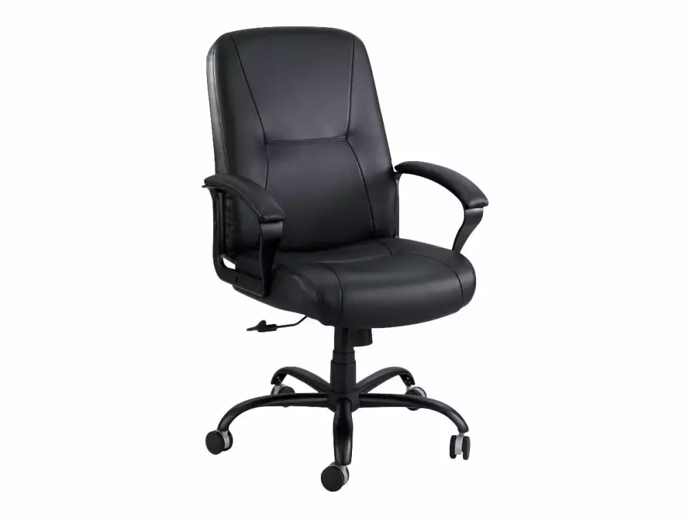 Safco Serenity High Back Big and Tall Black Leather Office Chair