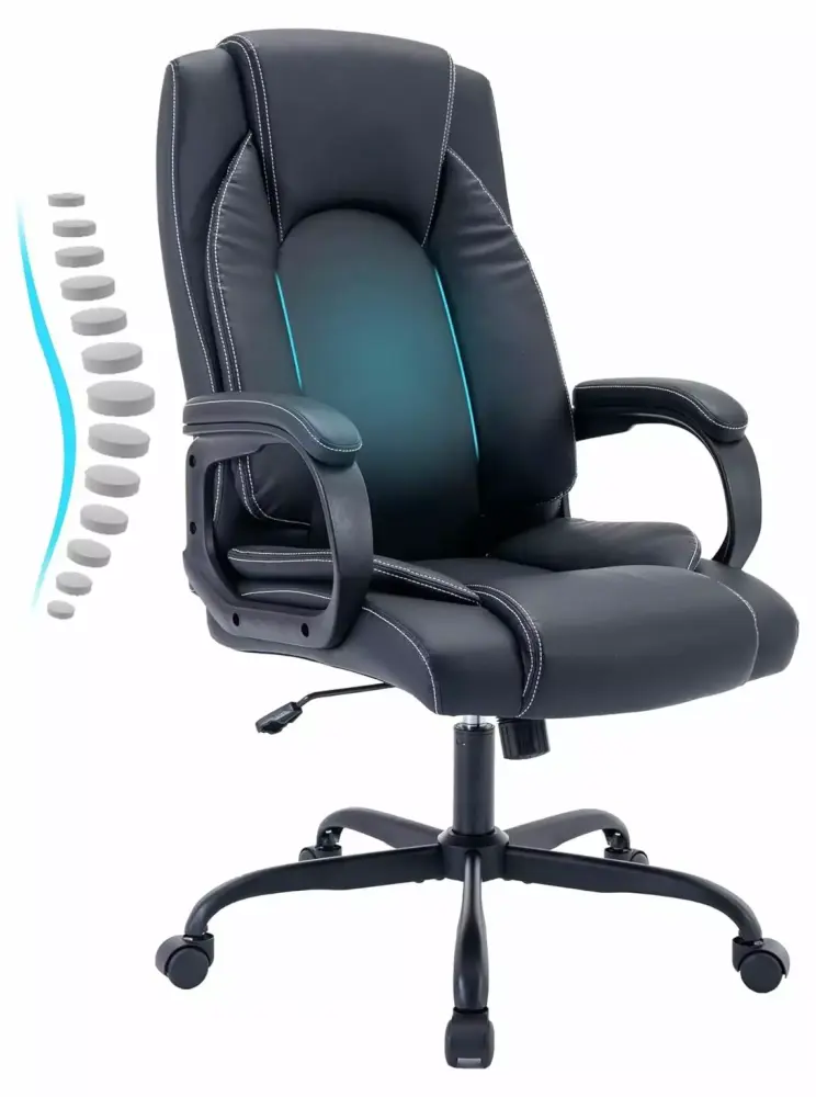 Executive Office Chair Comfortable Ergonomic Home Office Desk Chair Computer Leather Chair Lumbar Support ZiaZbYinY
