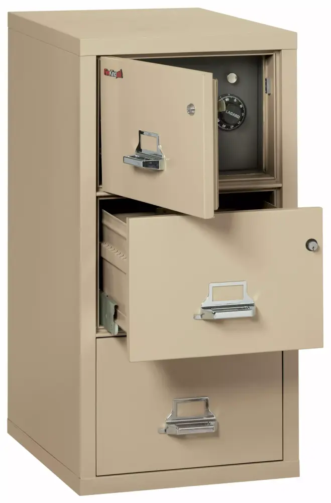 3 Drawer Legal Size Fire-Resistant Safe File Cabinet Office Storage FireKing