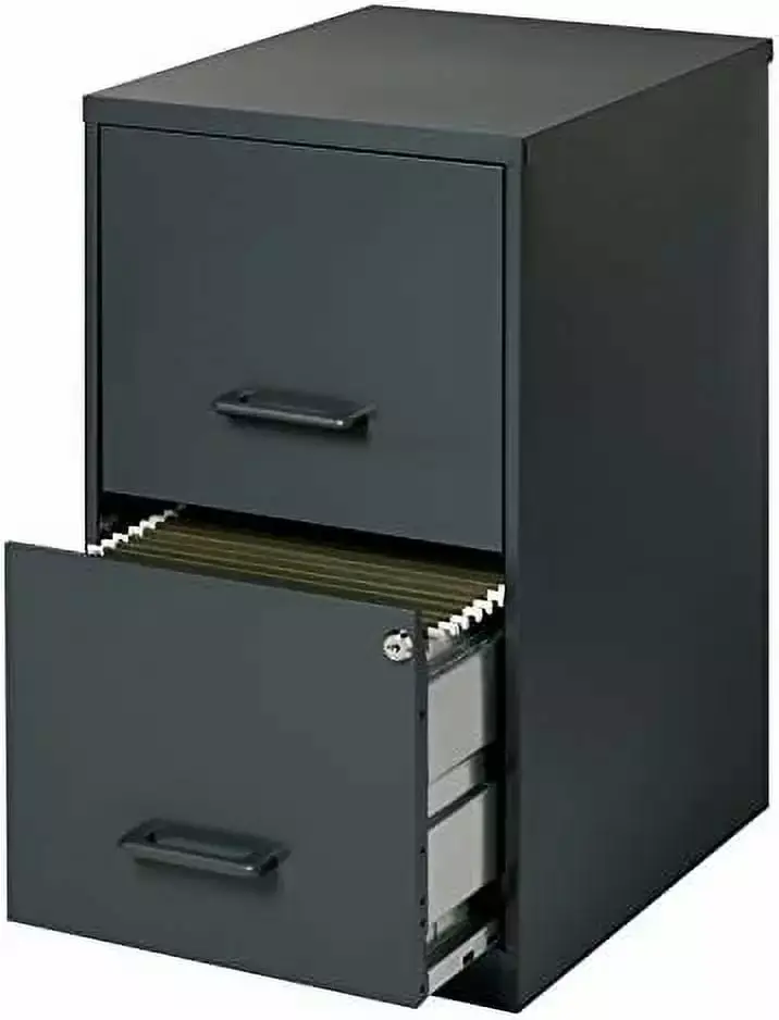 Pemberly Row 2 Drawer Letter File Cabinet Black Office Storage