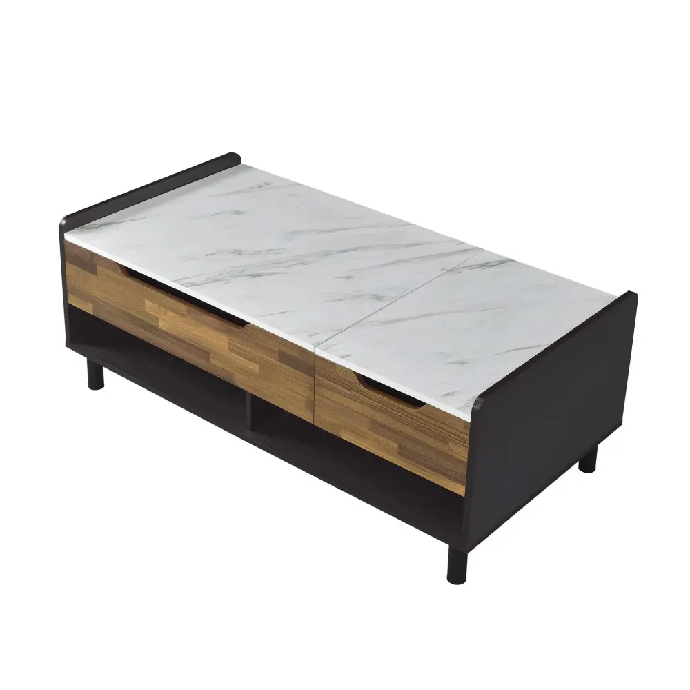 Axel - Printed Faux Marble Coffee Table Lift Top - Marble