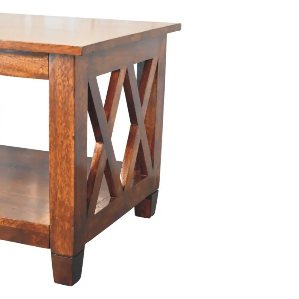 Belmont - X Frame Coffee Table - Chocolate