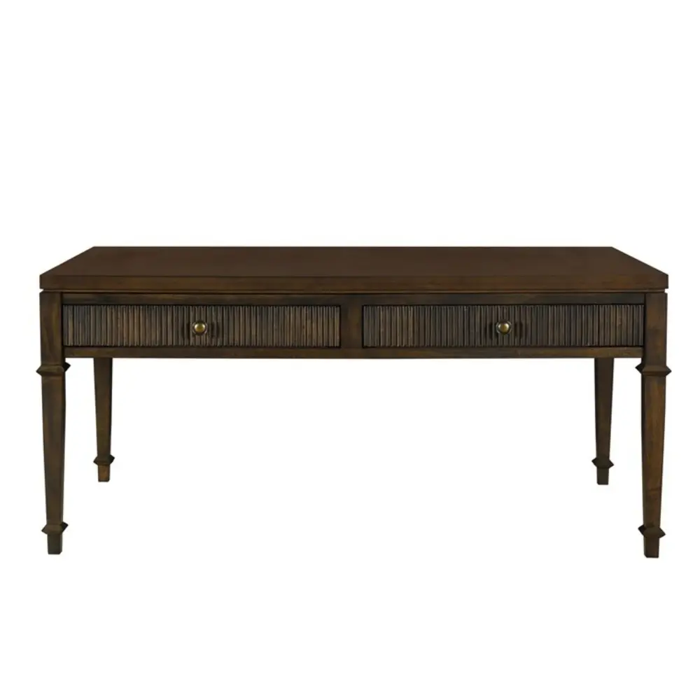 Fluted - 2 Drawer Coffee Table - Chestnut
