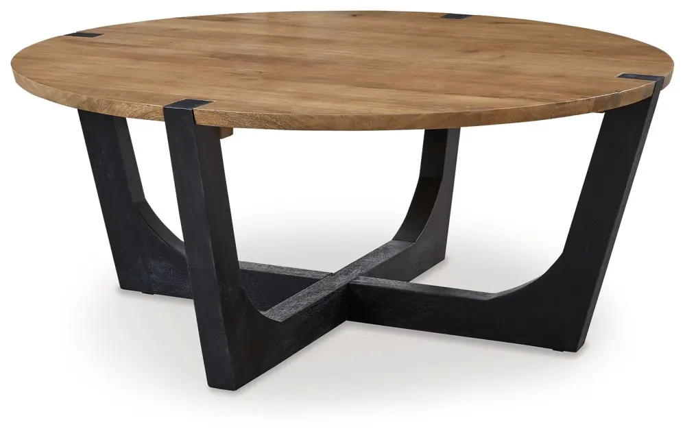 Hanneforth - Round Cocktail Table - Chestnut