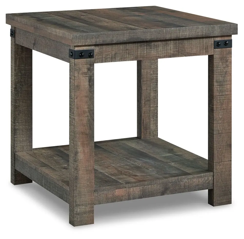 Hollum - Square End Table - Rustic Taupe
