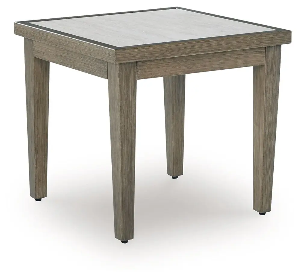 Rainier Ranch - Square End Table - Brown / Taupe