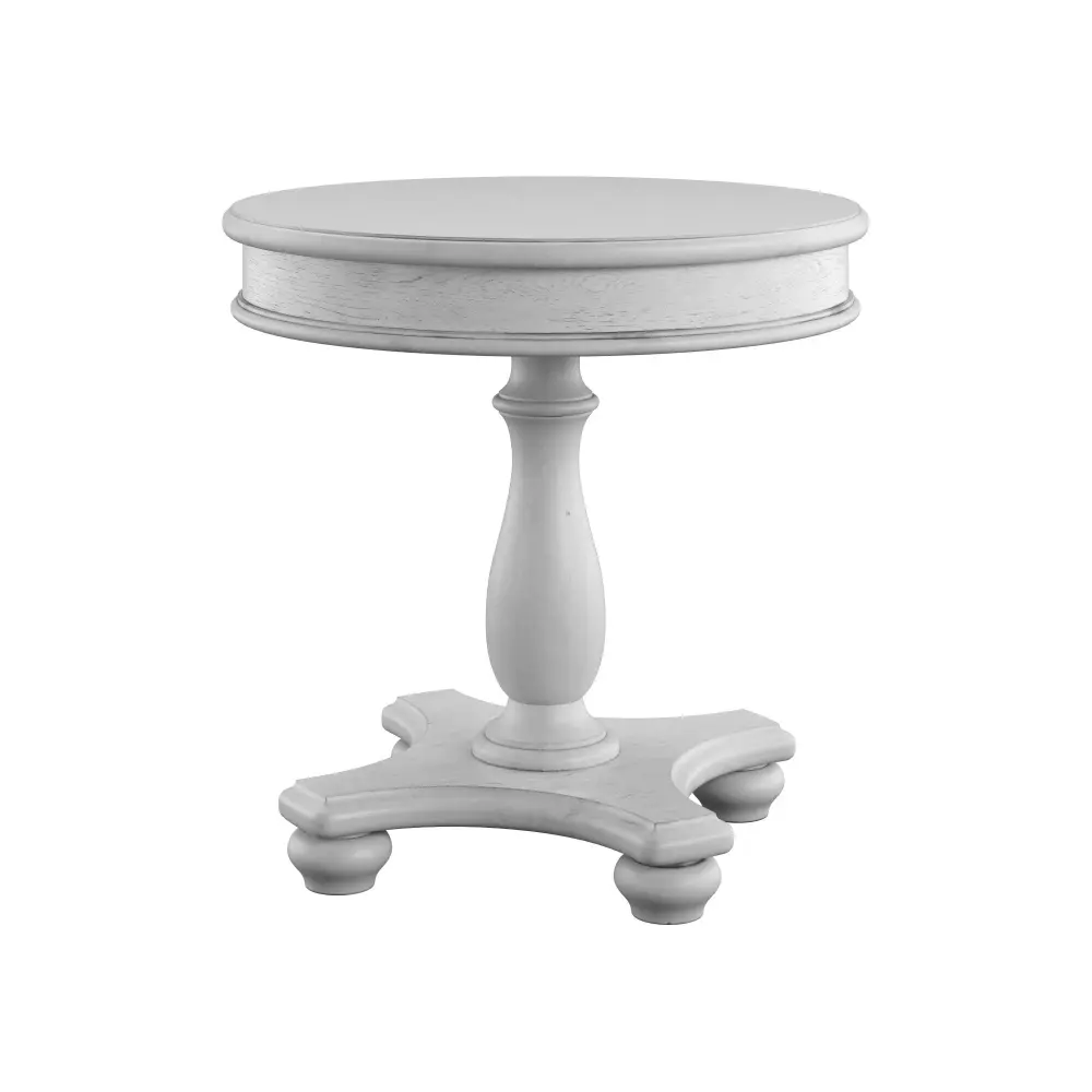 Round End Table - Pewter