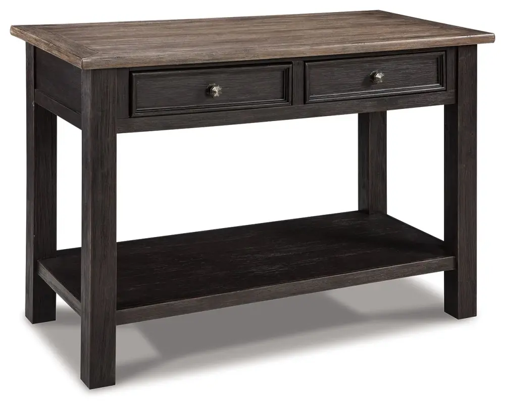 Tyler Creek - Sofa Table - Grayish Brown / Onyx