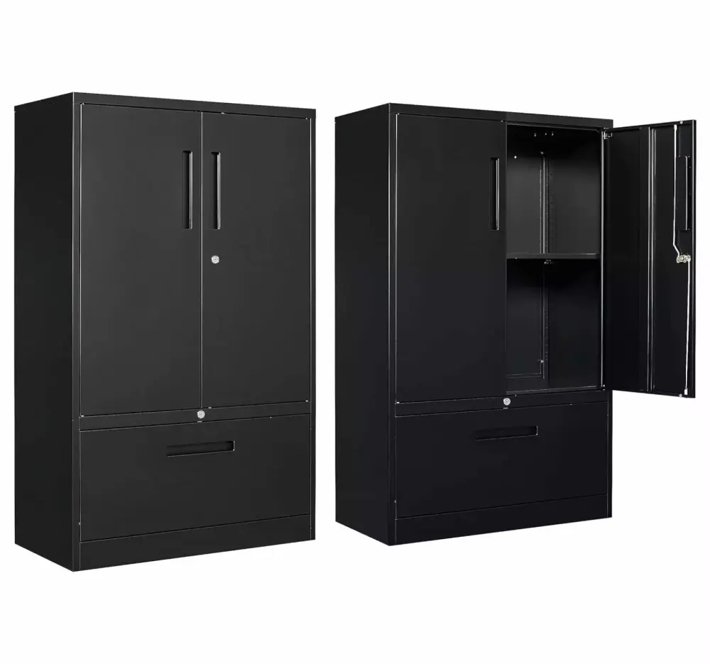 YOSITiuu Metal Storage Cabinet Drawers 51 File Cabinets Home Office Black