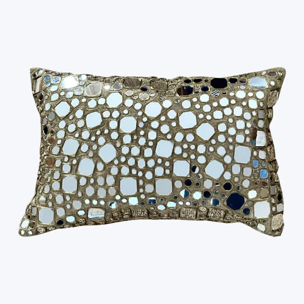 Premium Memory Foam Mosaic Mirror Lumbar Pillow