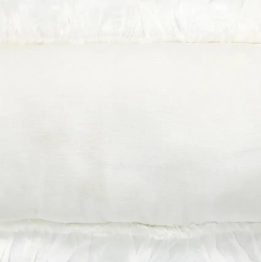 Shabby Chic Sheer Ruffle Pillow, Ivory