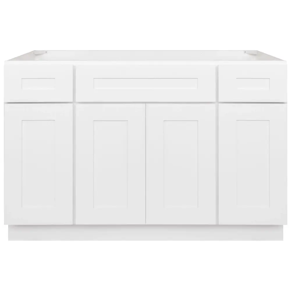 48 W x 21 D x 34.5 H Vanity Sink Base Cabinet - Alpina Alabaster