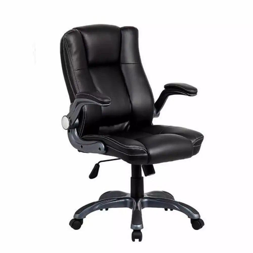 18.25-22 . Medium Back Executive Office Chair Flip-up Arms. Black Back2Basics