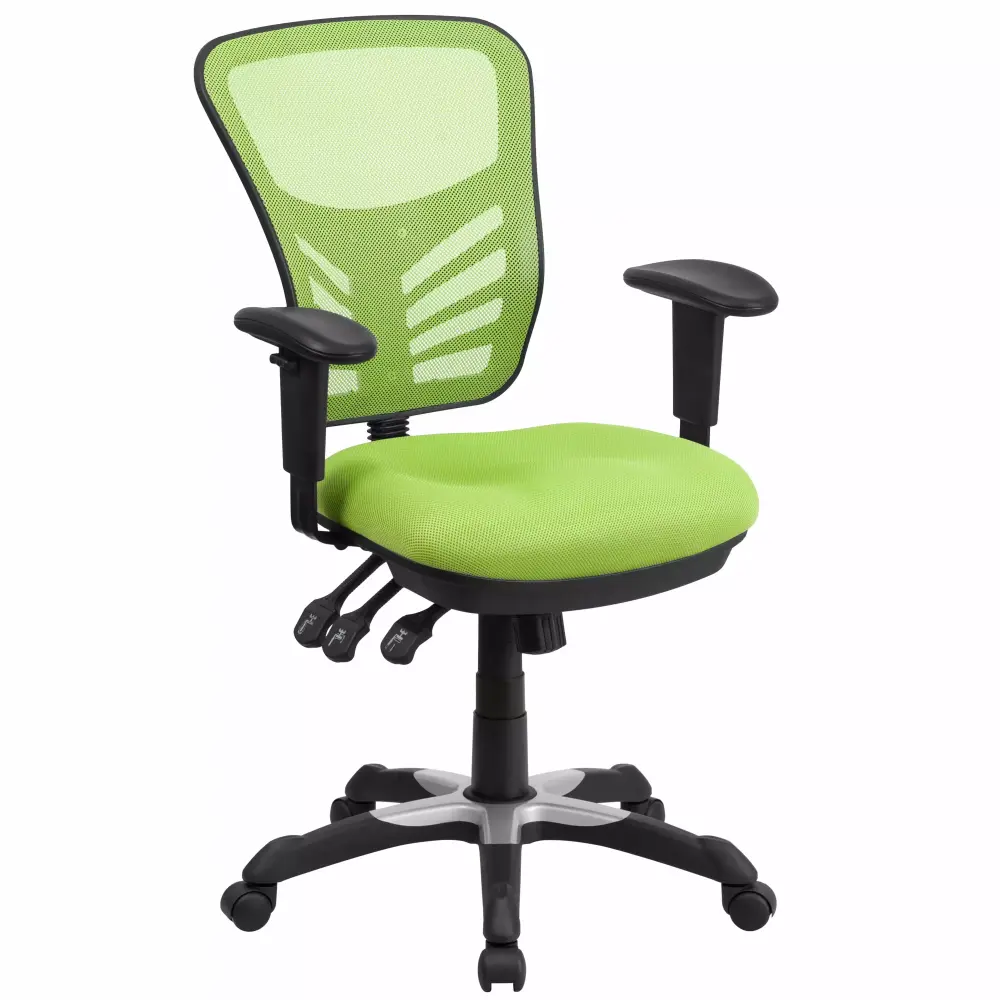 Green Mesh Nylon Multi-function Executive Swivel Office Chair Triple-paddle Control Mechanism A Line Furniture
