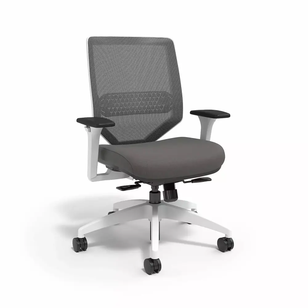 Union & Scale Lewis Mesh Back Computer and Desk Chair Charcoal UN55655-CC Ergonomic Office Chair