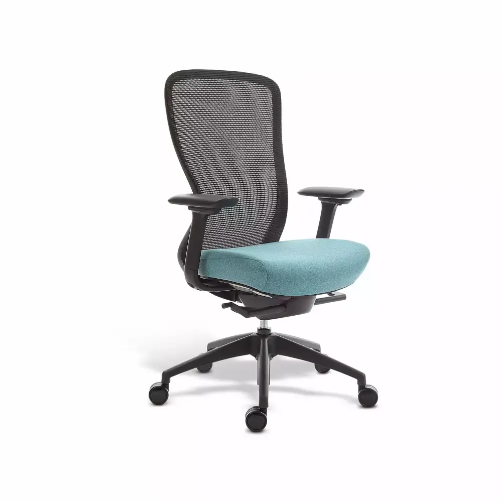 Union Scale Workplace2.0 Ayalon Mesh Back Fabric Task Chair Black Teal Union & Scale