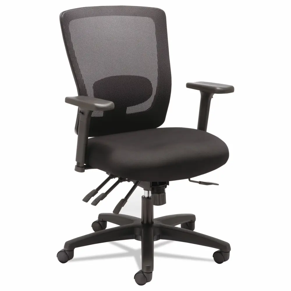 Alera Envy Series Mesh Mid-back Multifunction Chair 250 lb Capacity Black