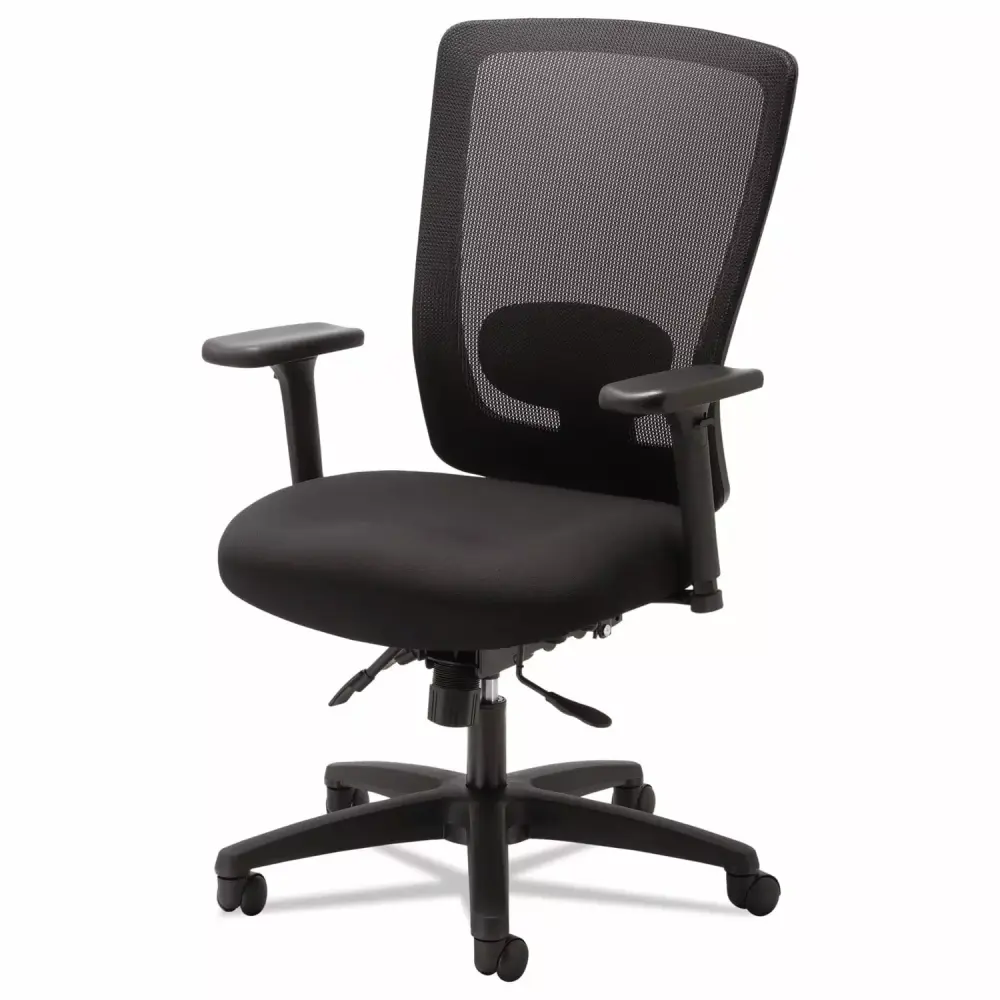 Alera Envy Series Mesh Mid-back Multifunction Chair 250 lb Capacity Black