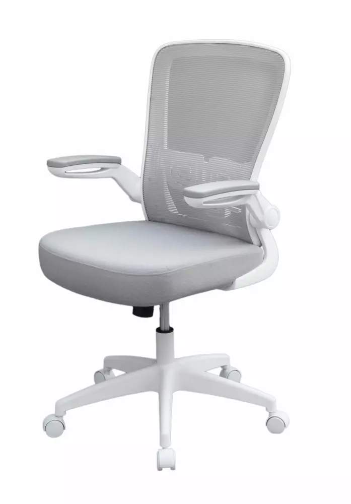 Boss Office Mesh Task Chair Flip Up Arms Grey White Ergonomic Office Chair Boss Office Products