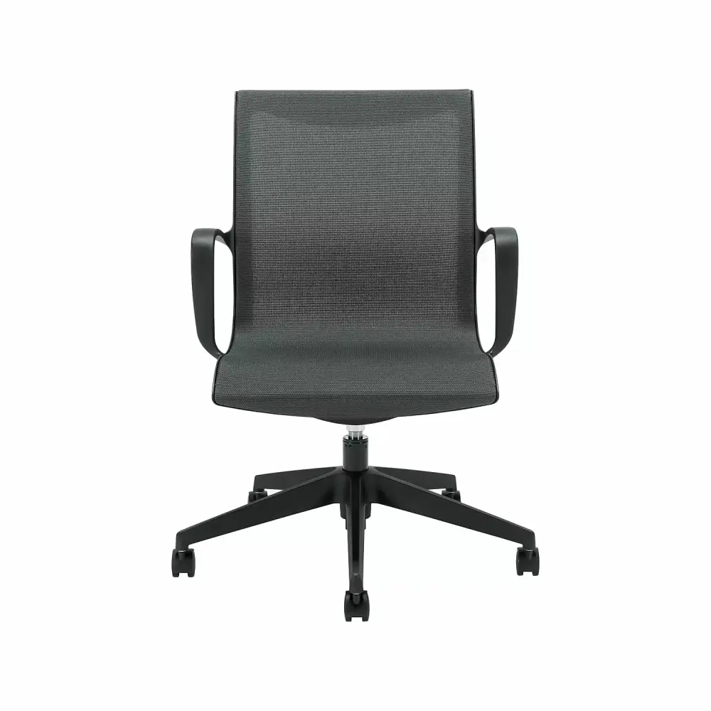 Global Solar Mesh Conference Chair Gray Black 8456STM Global Industrial