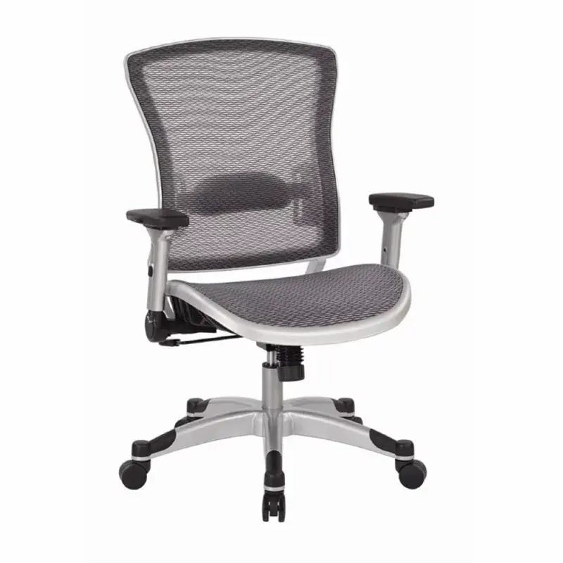 Scranton & Co Mesh Back Office Chair Gray - Breathable Ergonomic Chair
