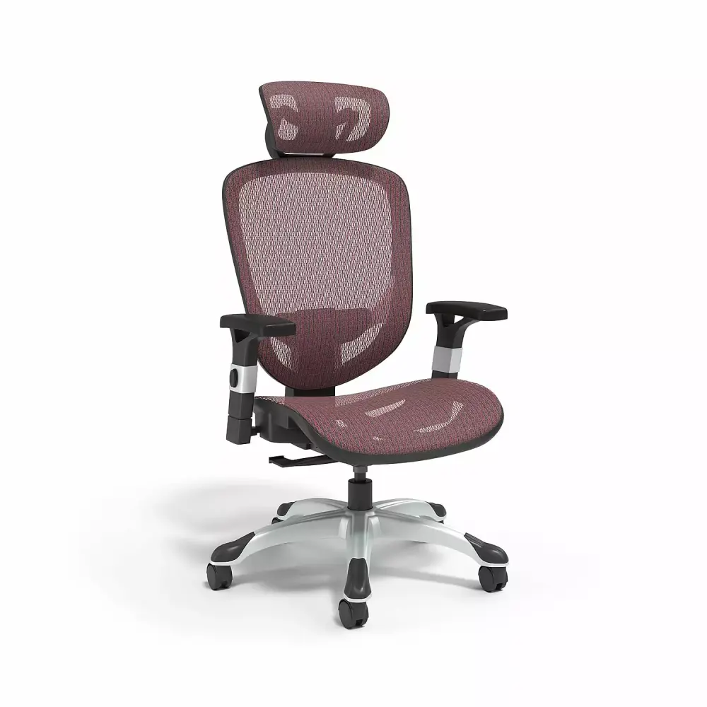 Union & Scale Flexfit Hyken Technical Mesh Task Chair Red Ergonomic Office Chair Adjustable Features STAPLES