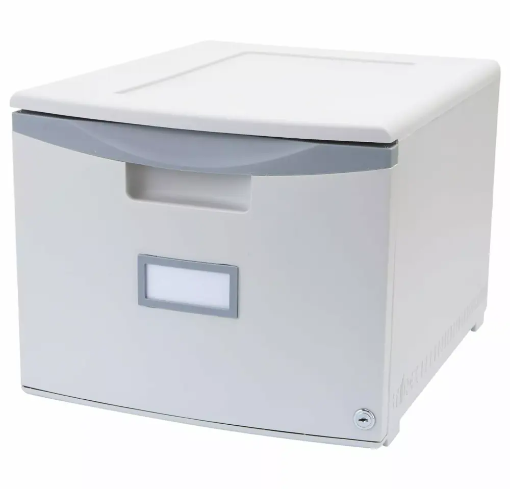 DazzAura File Cabinet 1-Pack Grey Dark Grey Office Storage