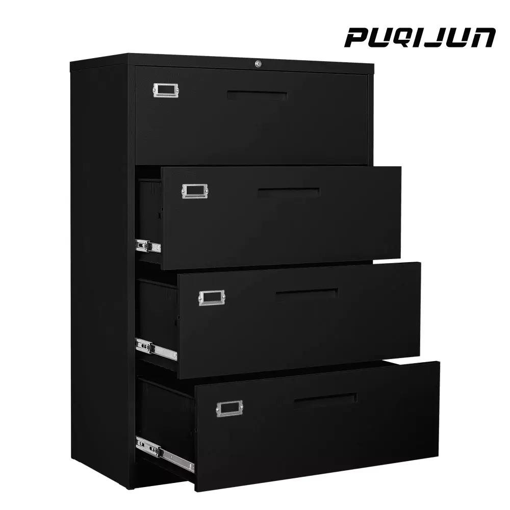 4 Drawer Filing Cabinet Lock Metal Lateral File Cabinet A4 Legal Letter Size FHWMLCX