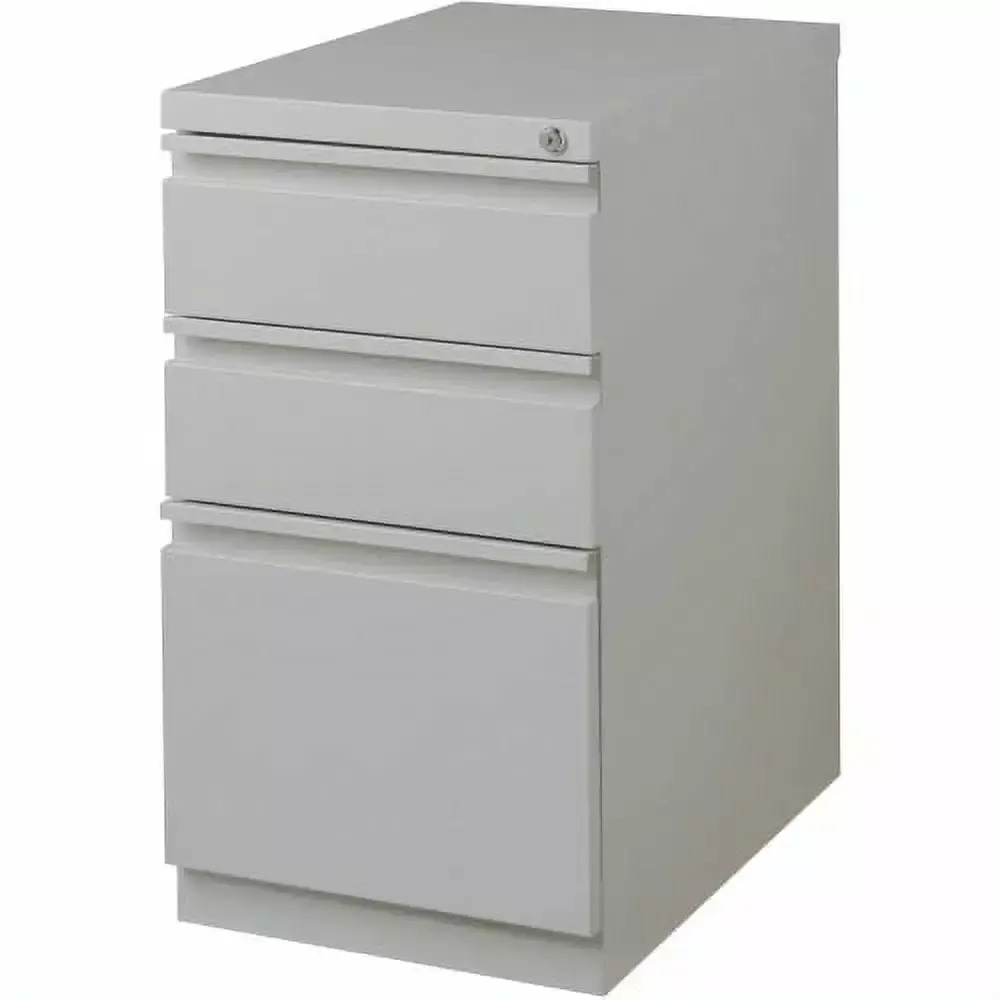 Lorell Mobile Box Box File Pedestal File 15 x 19.9 x 27.8 3 Drawers Platinum Steel