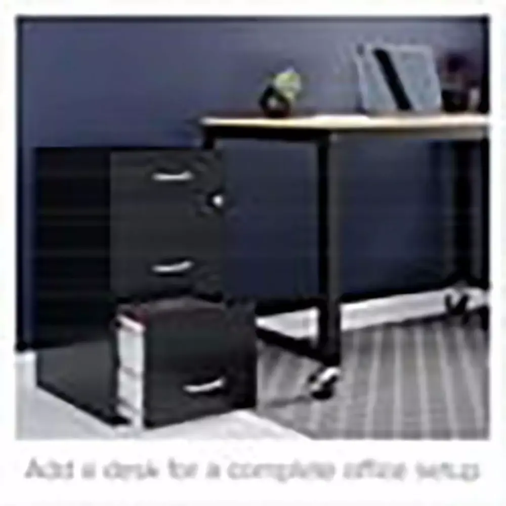 UrbanPro 18 3-Drawer Modern Metal Organizer File Cabinet Black Office Storage