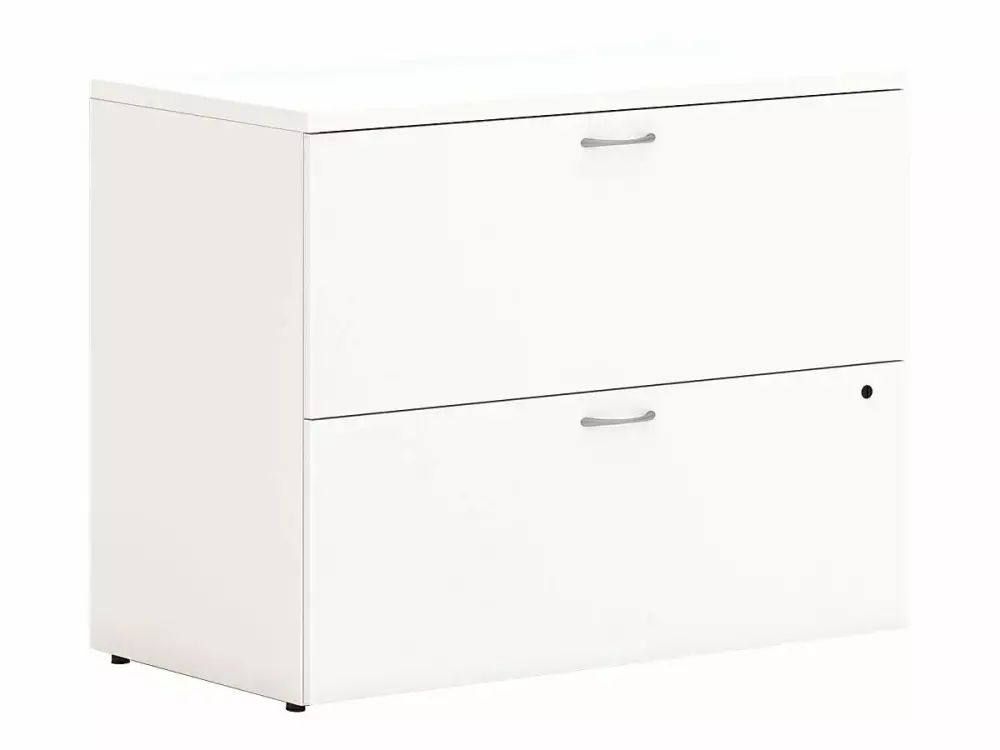 HON Mod 2-Drawer Lat File Cab Locking Letter/Legal Simply White 36 LLF3620L2LP1