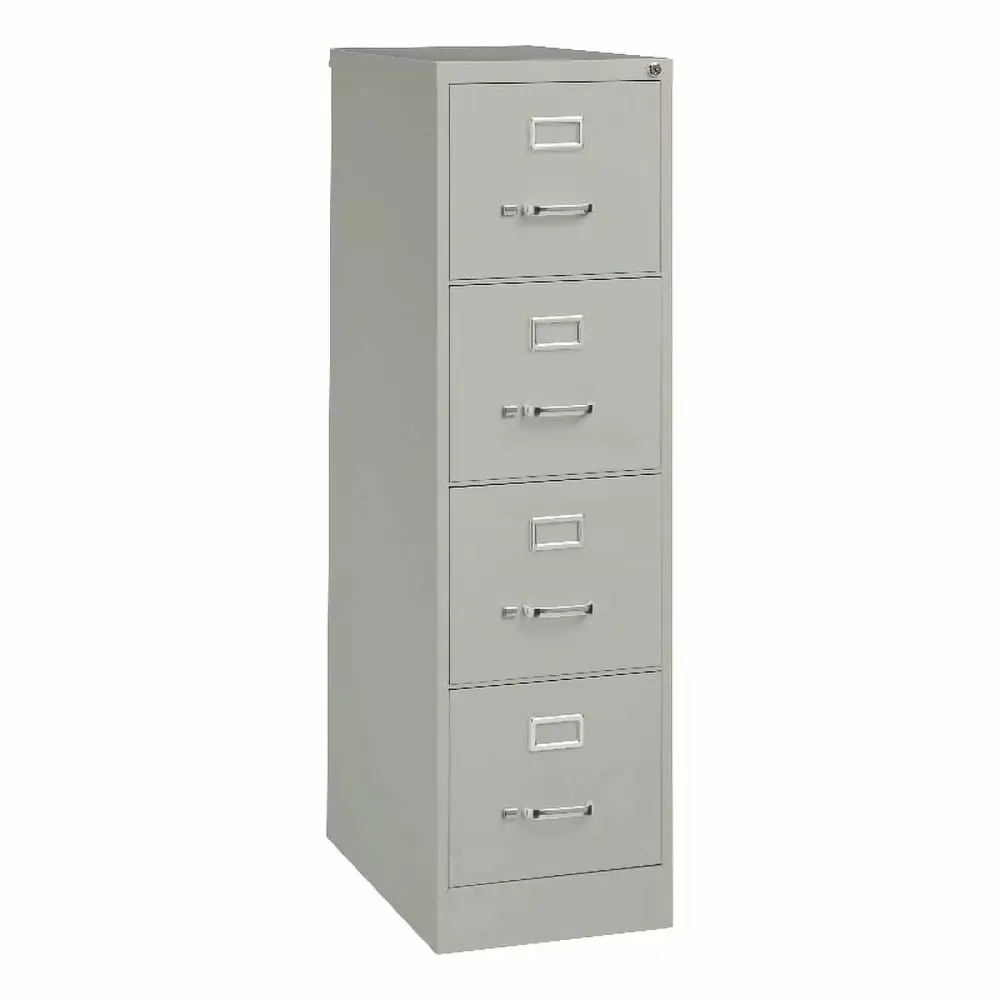 Kingfisher Lane 4-Drawer Metal Letter Width Vertical File Cabinet Gray 25 Inches