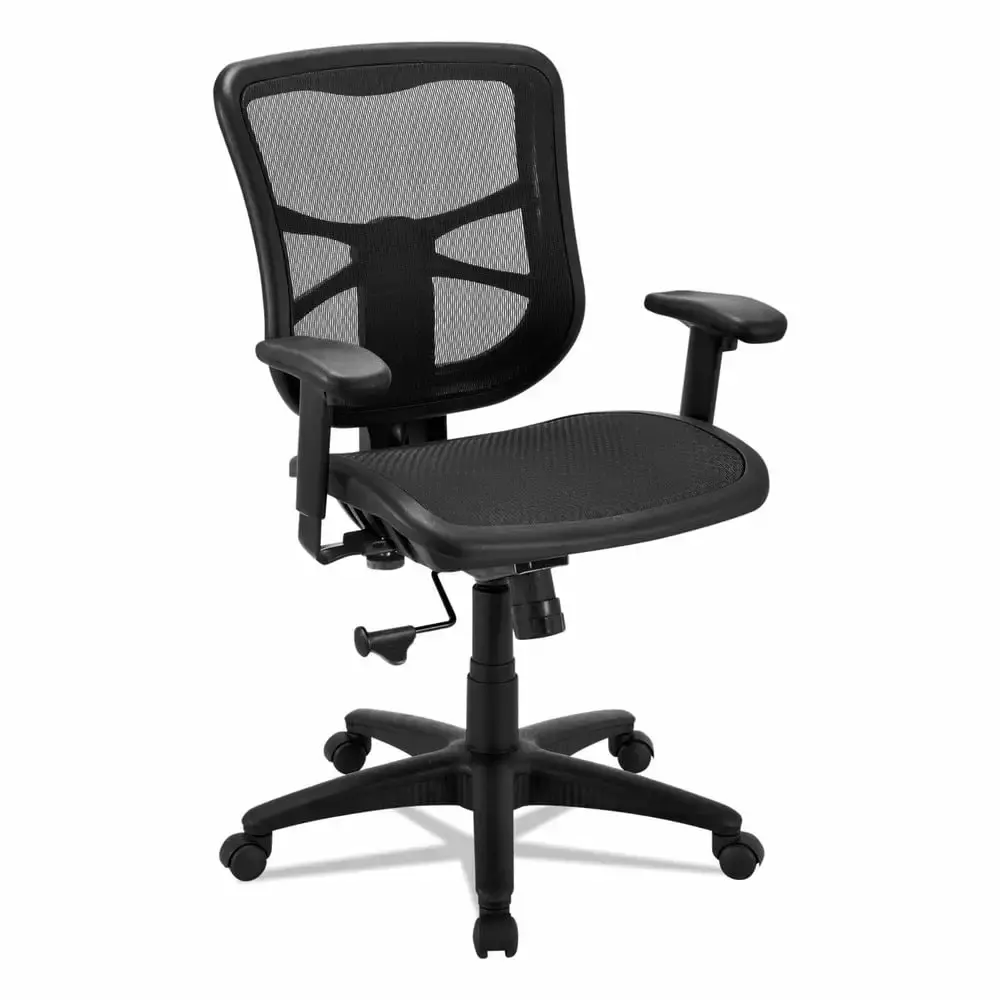 Alera Elusion Series Mesh Mid-Back Swivel Tilt Chair Black Supports 275 lb Adjustable Seat Height