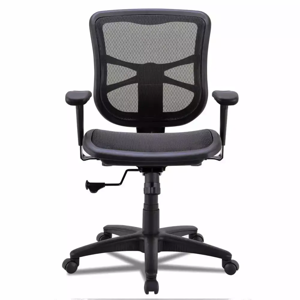 Alera Elusion Series Mesh Mid-Back Swivel Tilt Chair Black Supports 275 lb Adjustable Seat Height