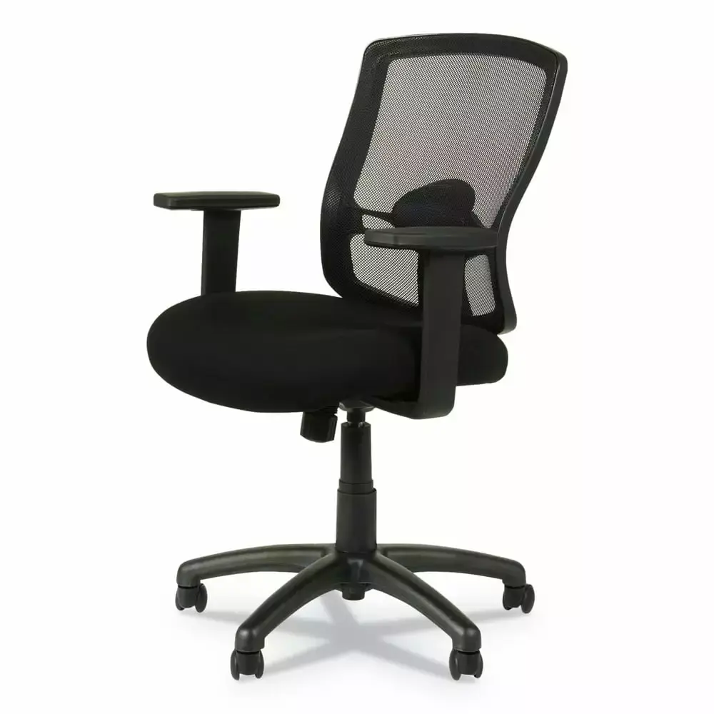 Alera Etros Series Mesh Mid-Back Swivel Tilt Office Chair Black Ergonomic Desk Chair