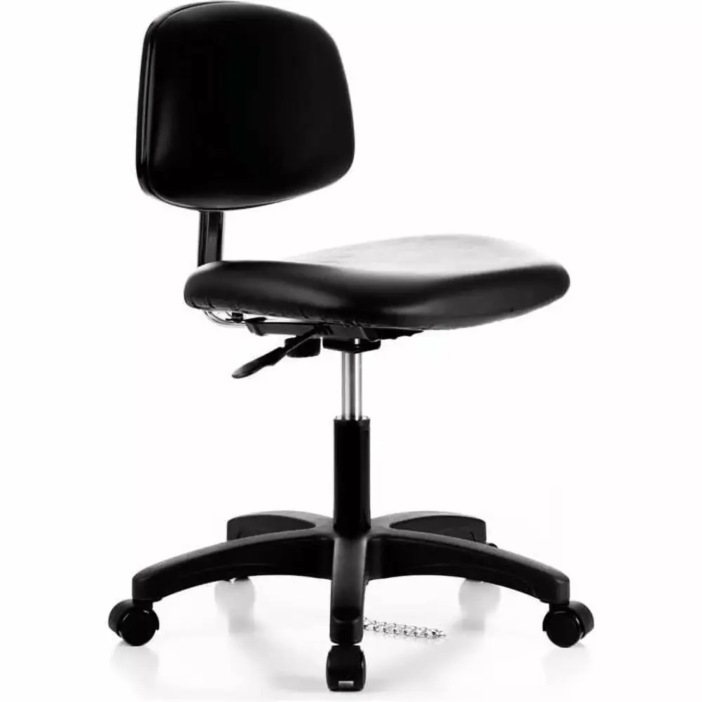 Global Industrial ESD Chair Vinyl Black Armless Mid Back Static Control Office Chair E-Com