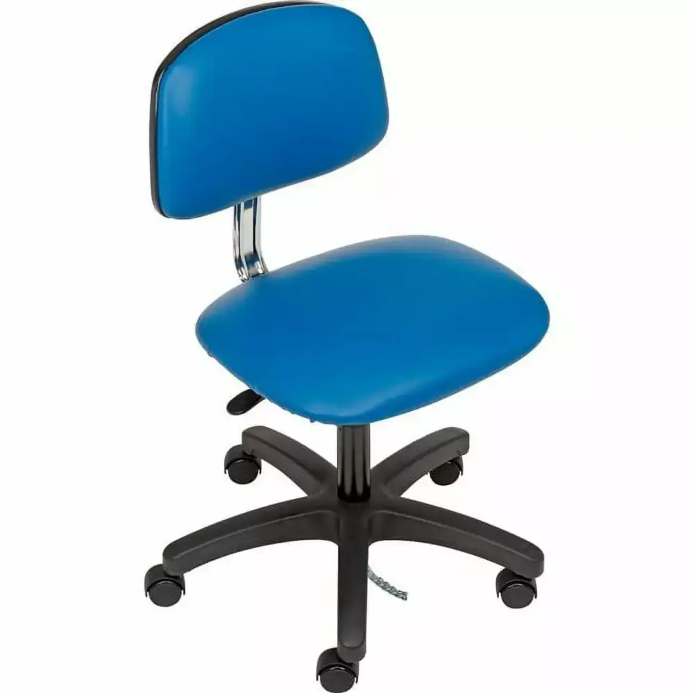Global Industrial ESD Chair Vinyl Royal Blue Armless Mid Back Static Control Chair E-Com