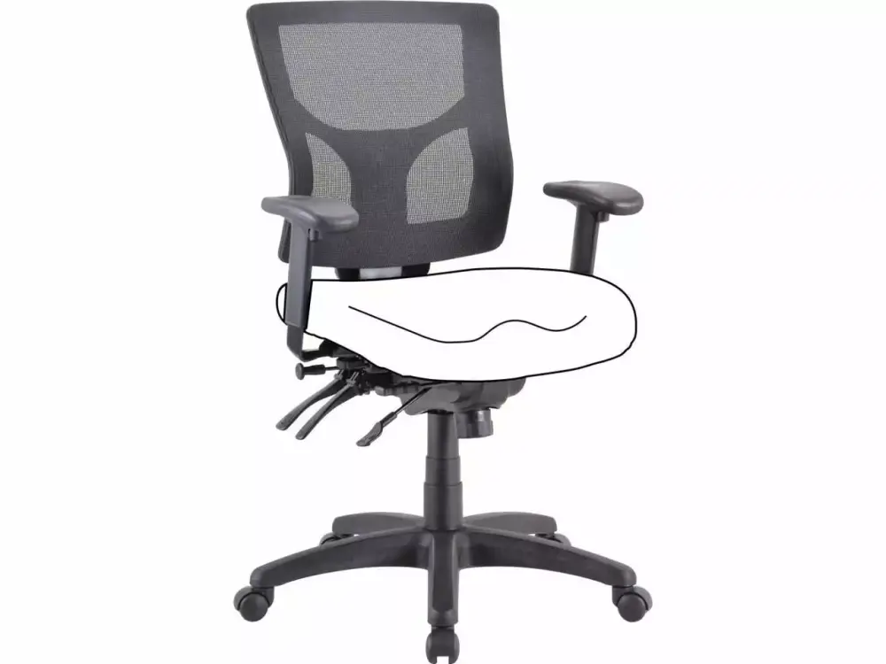 Lorell Conjure Executive Mid-back Mesh Back Chair Frame - Black - 1 Each