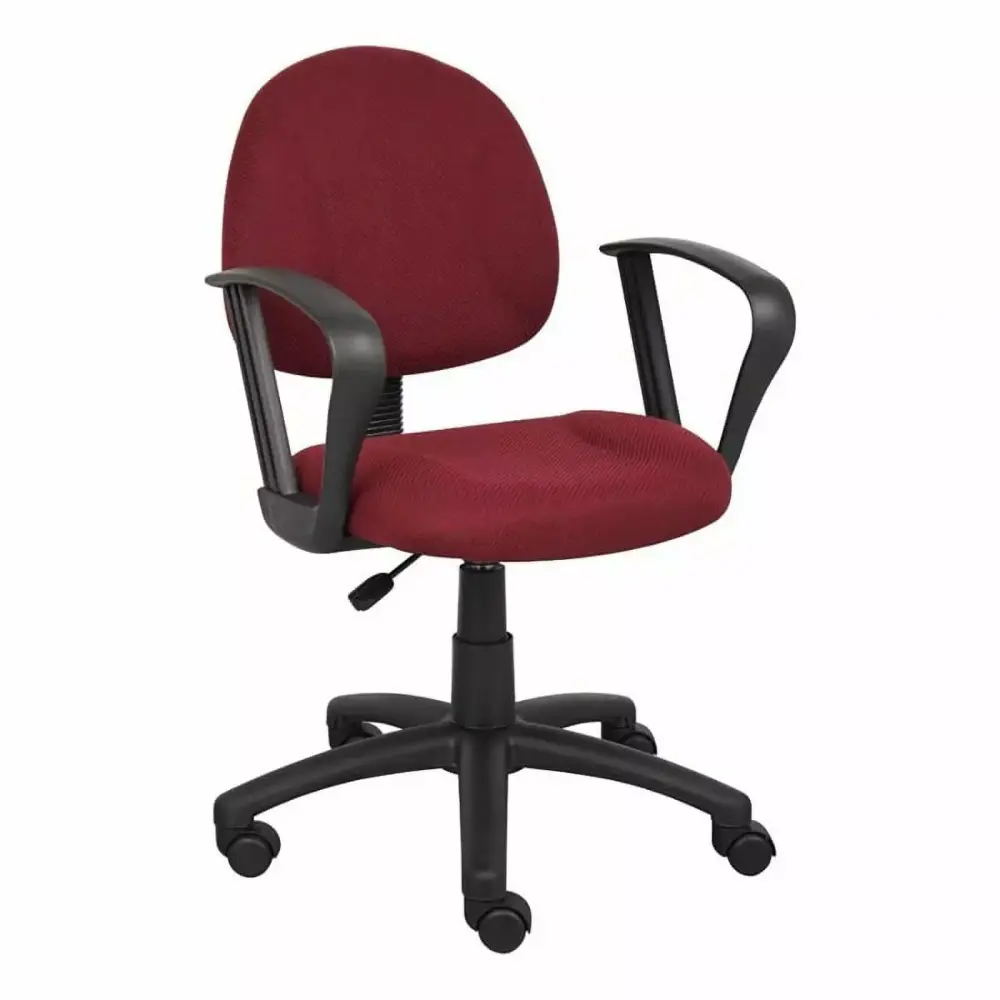 Scranton & Co Contemporary Fabric Mid Back Ergonomic Office Chair Red Black