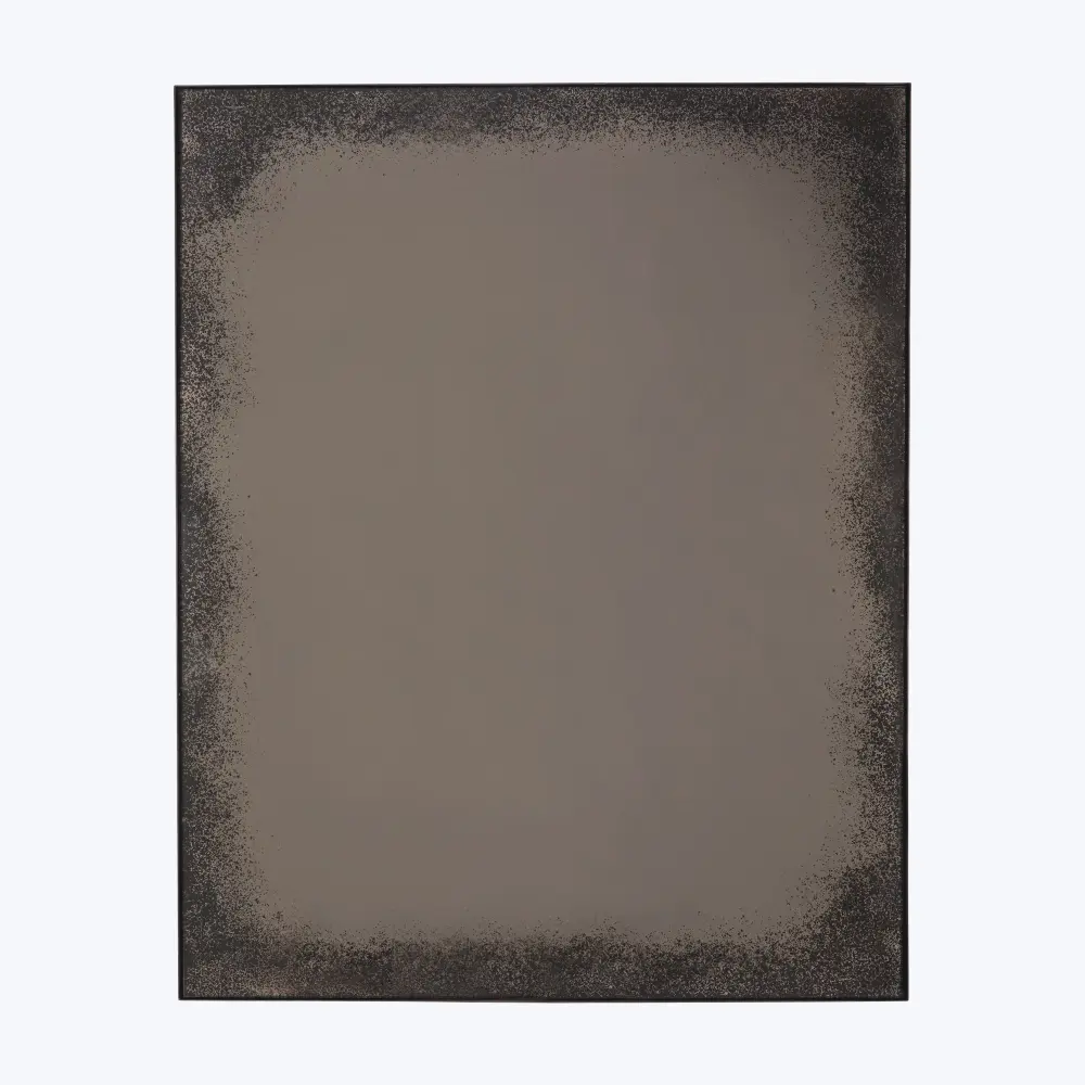Aged Rectangular Wall Mirror Adjustable Lighting