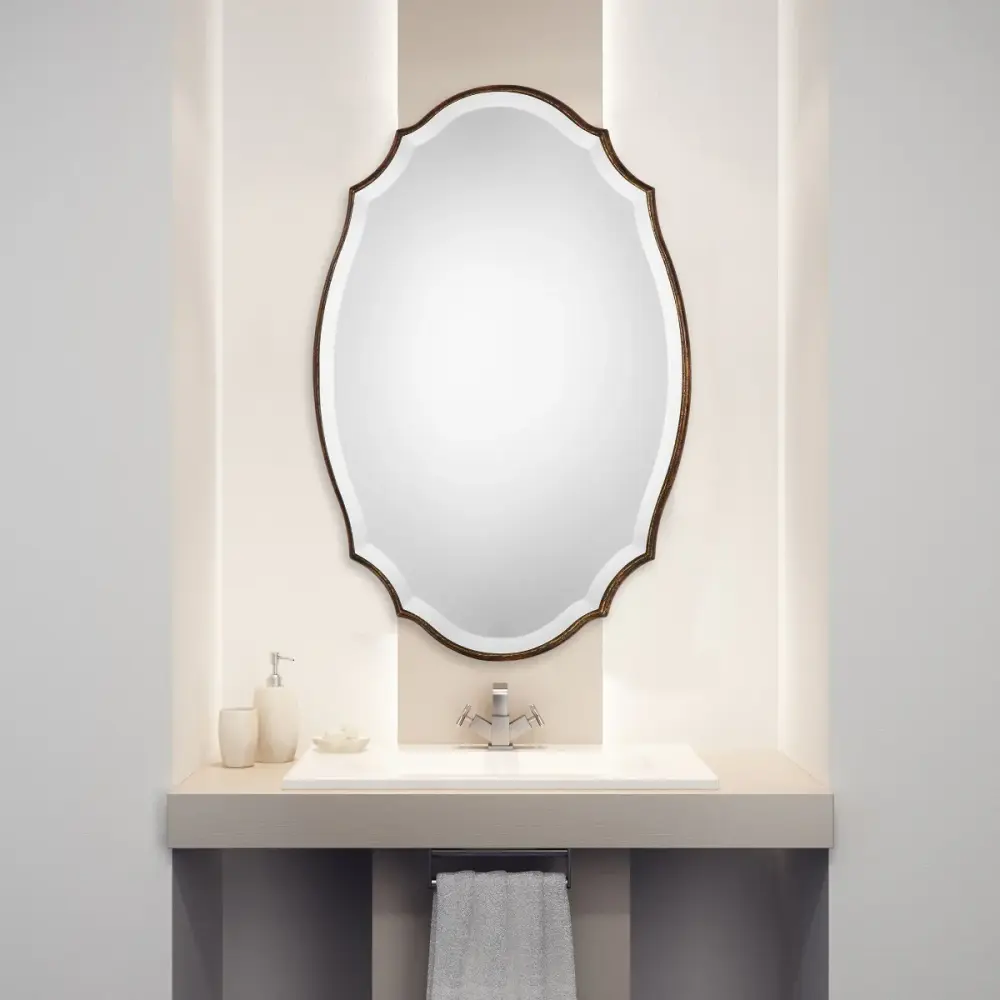 Aida Mirror - Copper-brown Finish
