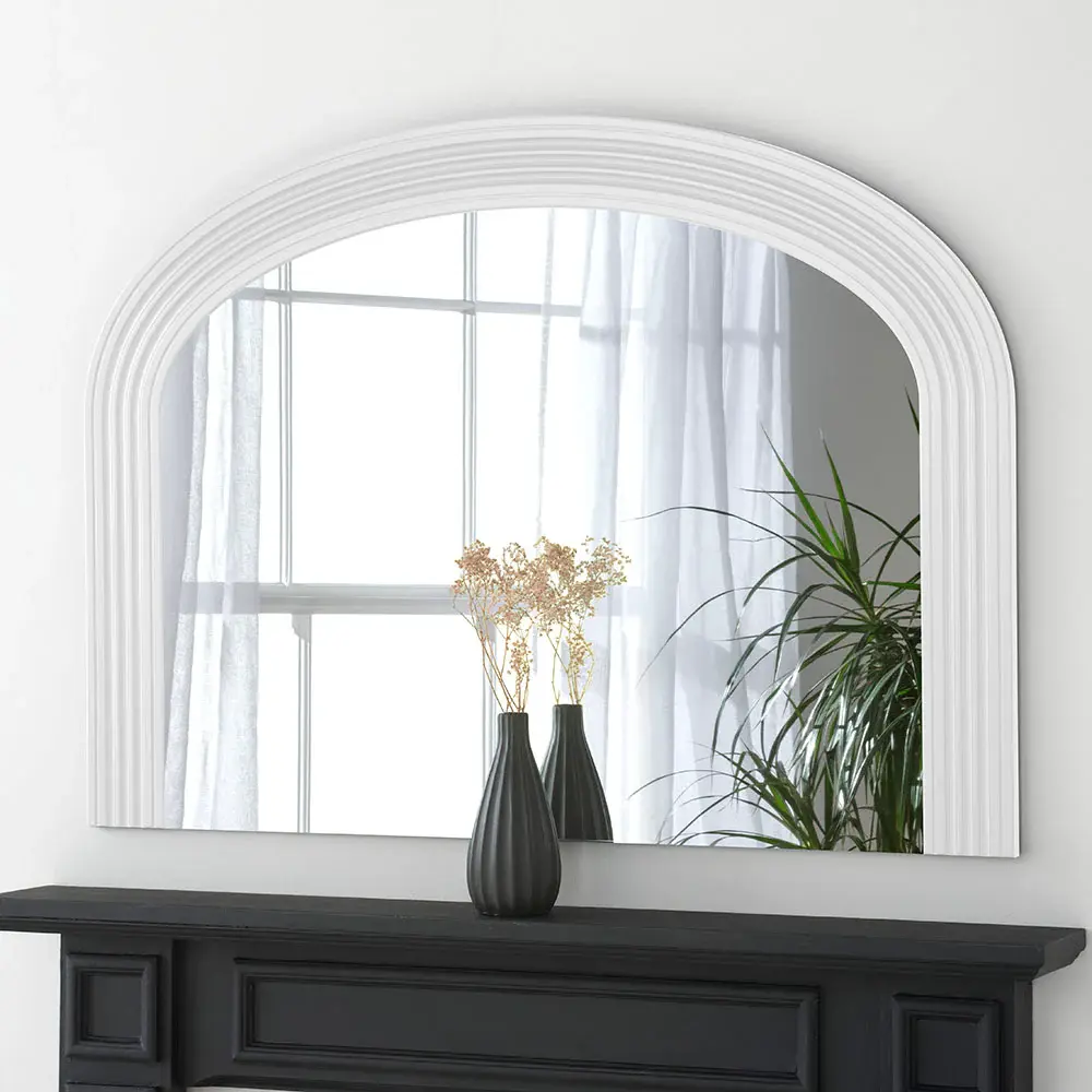 Atlas Mantle Wall Mirror - Chalk Entryway