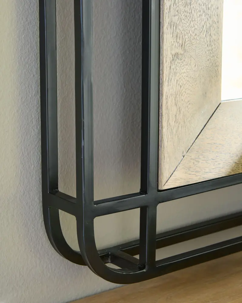 Beelman - Accent Mirror - Ebony / Brown 5-Year Frame Warranty