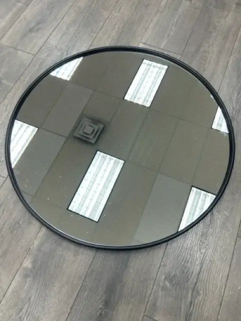 BLACK FRAMED STEEL MIRROR