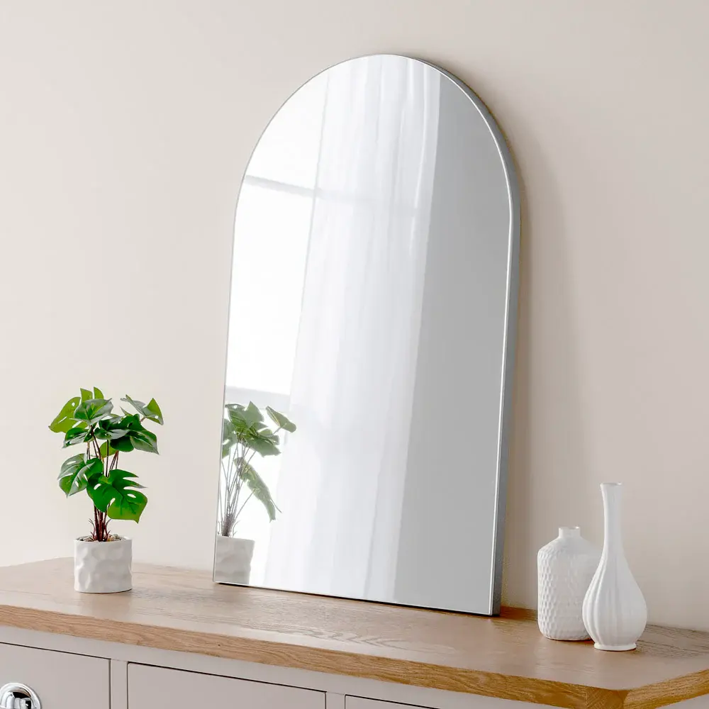 Cora Arched Mirror 75x50cm - Chrome