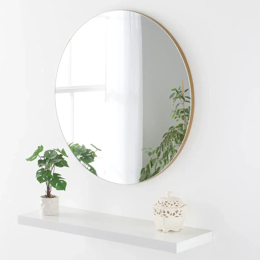 Cora Round Wall Mirror 70cm - Gilded