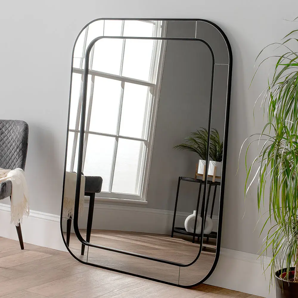 Elena Radius Mirror 150x120cm - Charcoal