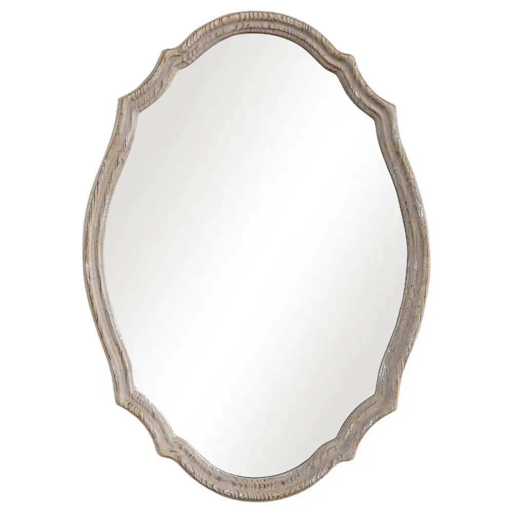 Hexagon Cluster Aurelia Wood Effect Mirror