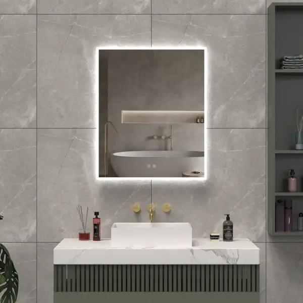 Hexagon Cluster ICO Camden LED Mirror