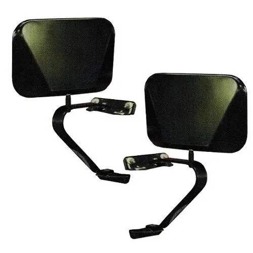 Jet-black Fold-Away Side Mirrors, Pair